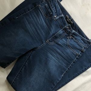 Denim flex high waist blue wash pants stretchy